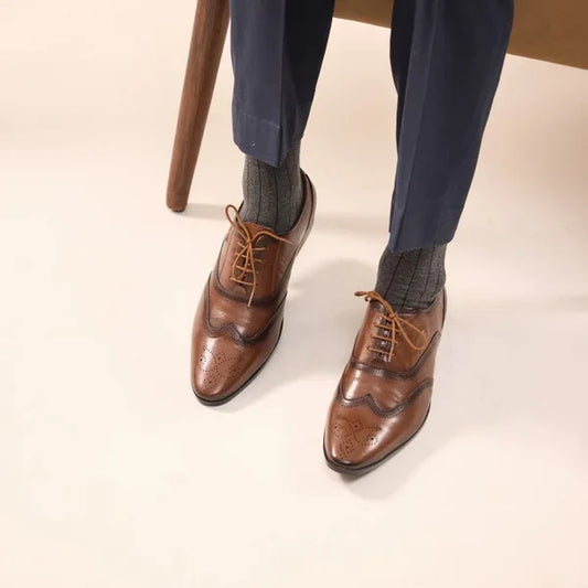 Men Tan Formal Brogue